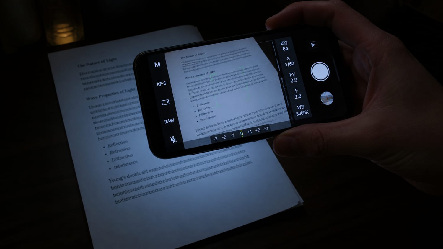 Настройки камеры смартфона для тёмных условий